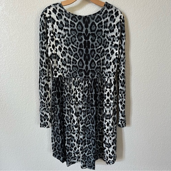 Leopard Print Long Sleeve Dress - Picture 2 of 8